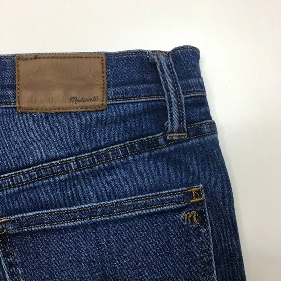 MADEWELL Med Wash 10" High Rise 5 Pocket Logo Hardware Skinny Jeans - Picture 11 of 12